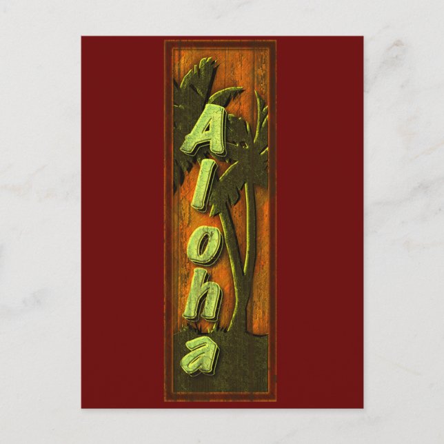 Cartão Postal Sinal de Aloha (Frente)