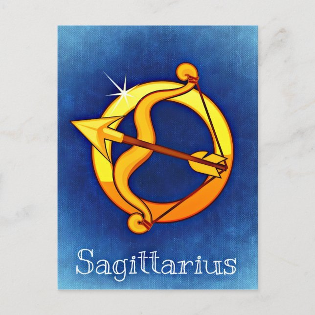 Cartão Postal Sinal de astrologia Sagitário (Frente)