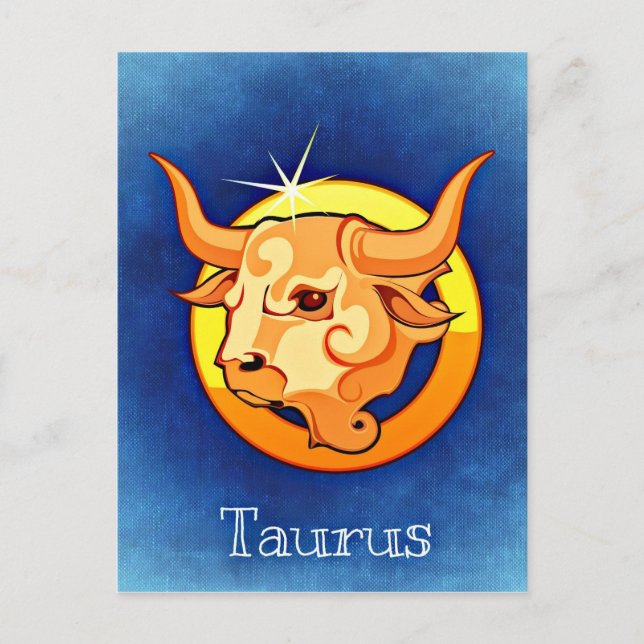Cartão Postal Sinal de astrologia Taurus (Frente)