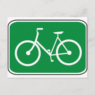 Cartão Postal Sinal de Bike Vintage
