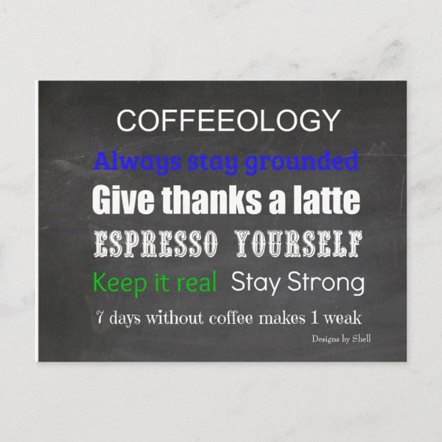 Cartão Postal Sinal de Café Coffeeologia (Frente)