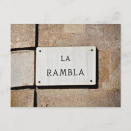 Cartão Postal Sinal de Cartão-postal da Espanha La Rambla Barcel
