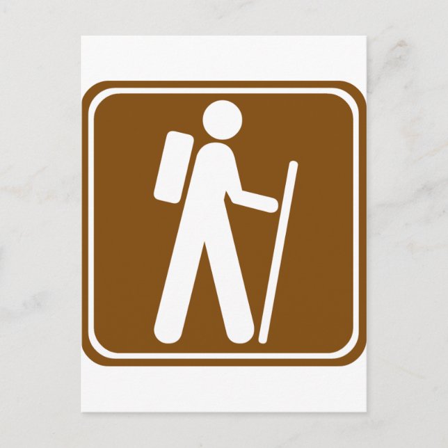 Cartão Postal Sinal de Estrada de Caminho (Frente)