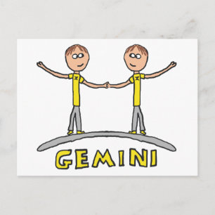 Cartão Postal Sinal de estrela Gemini