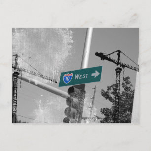 Cartão Postal Sinal de Freeway 10 West