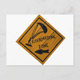 Cartão Postal Sinal de Kiteboard
