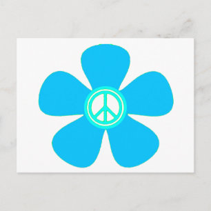 Cartão Postal Sinal de Paz de Energia Flor