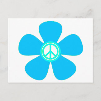 Cartão Postal Sinal de Paz de Energia Flor