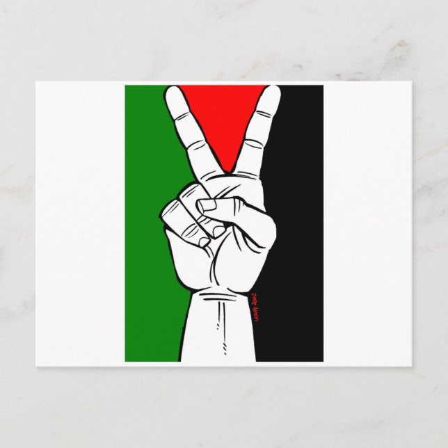CARTÃO POSTAL SINAL DE PAZ PALESTINA (Frente)