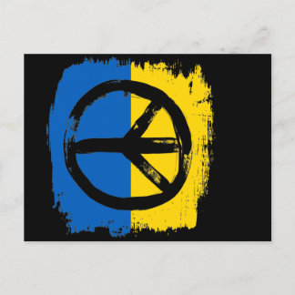 Cartão Postal Sinal de paz, Paz para a Ucrânia