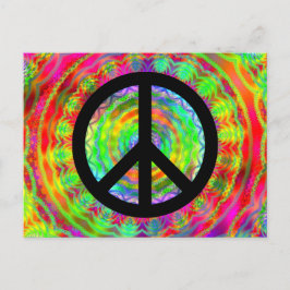 Cartão Postal Sinal de Paz Preto Funky