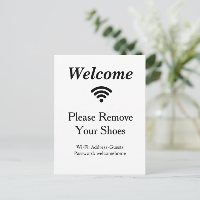 Cartão Postal Sinal de Pé de Rede Wifi Empresarial Moderna (Em pé/Frente)