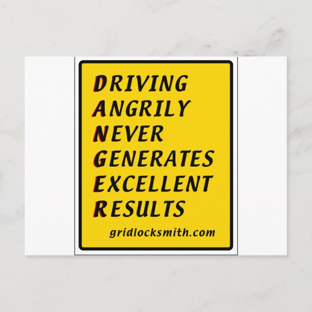 Cartão Postal sinal de PERIGO (Frente)