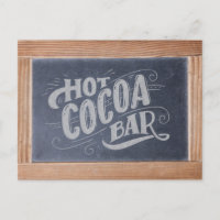 Sinal de quadro de Bar de cacau quente
