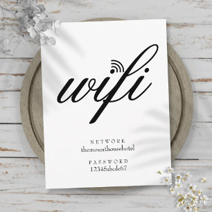 Cartão Postal Sinal de Rede e Senha Wifi