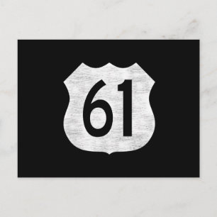 Cartão Postal Sinal de rota 61 da autoestrada dos EUA