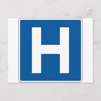 Cartão Postal Sinal de rua do hospital