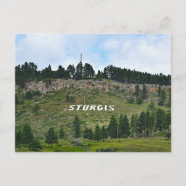 Cartão Postal Sinal de Sturgis Hillside, Dakota do Sul
