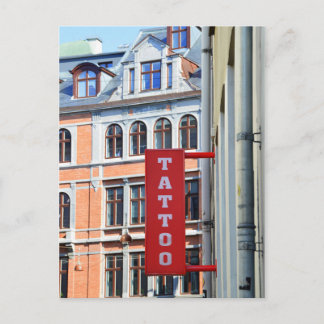 Cartão Postal Sinal de Tatuagem de Copenhagen