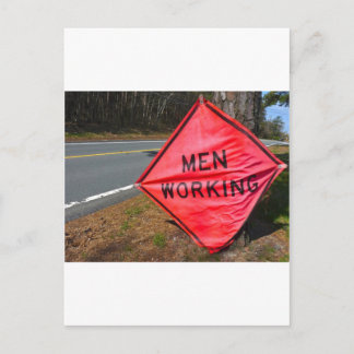 CARTÃO POSTAL SINAL DE TRABALHO DOS HOMENS