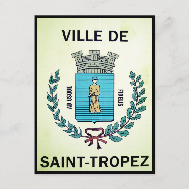 Cartão Postal sinal de ville santo-tropez (Frente)