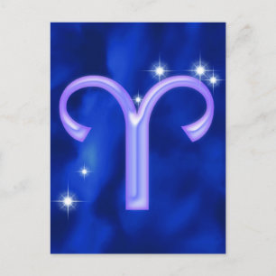 Cartão Postal Sinal de Zodiac Aries