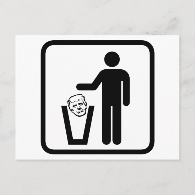 Cartão Postal sinal do lixo (Frente)