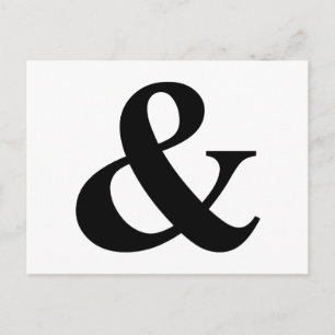 Cartão Postal & Sinal E Ampersand Logograma Símbolo Ícone Atalho