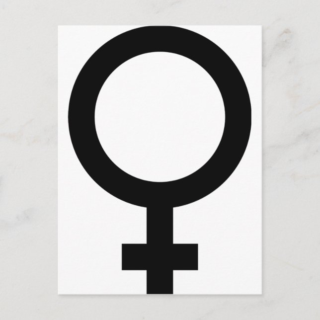 Cartão Postal Sinal feminino (Frente)