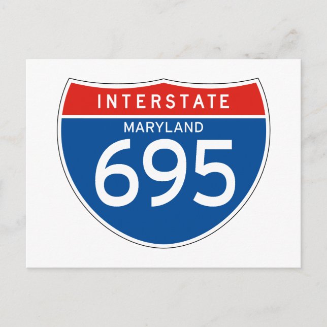 Cartão Postal Sinal Interestadual 695 - Maryland (Frente)