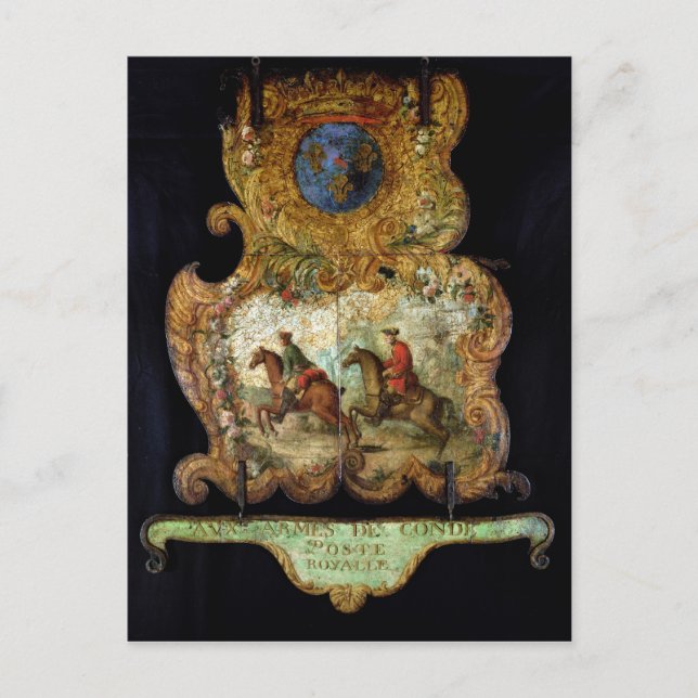 Cartão Postal Sinal para o Correio Real de Chantilly (Frente)