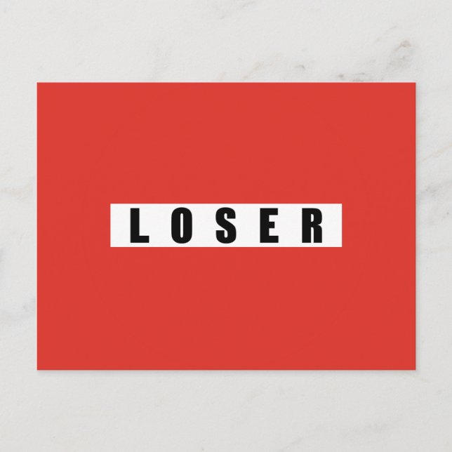 Cartão Postal Sinal proibitório LOSER (Frente)