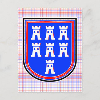 Cartão Postal Sinal Saxão Vermelho Azul