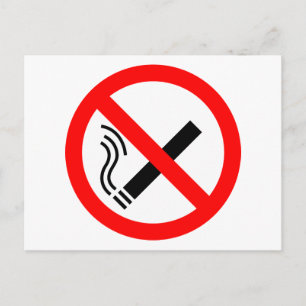 Cartão Postal Sinal SNO Smoking - Cartaz no Reino Unido