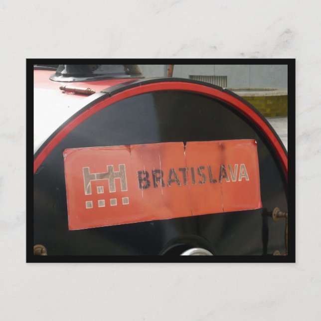 Cartão Postal sinalização de bratislava (Frente)