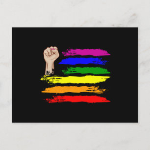 Cartão Postal Sinalizador Arco-Íris LGBT ALLY Mês do Orgulho LGB