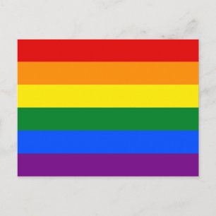 Cartão Postal Sinalizador arco-íris Orgulho gay LGBT