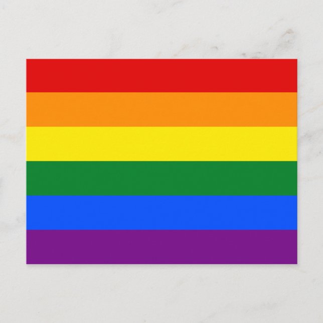 Cartão Postal Sinalizador arco-íris Orgulho gay LGBT (Frente)