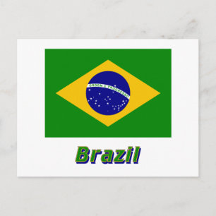 Cartão Postal Sinalizador Brasil com Nome