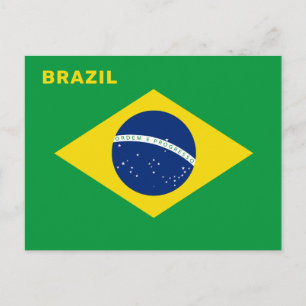 Cartão Postal Sinalizador Brasil de Texto Personalizado