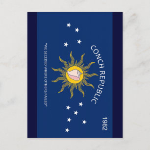 Cartão Postal Sinalizador Conch Republic