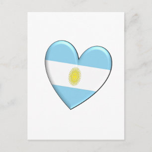 Cartão Postal Sinalizador Coração Argentina