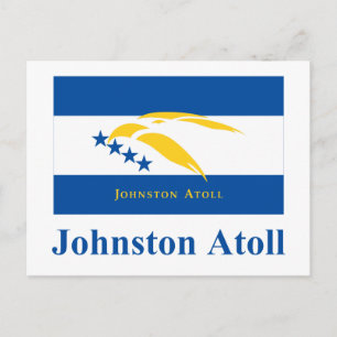 Cartão Postal Sinalizador de Atoll Johnston com Nome