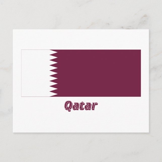 Cartão Postal Sinalizador de Catar com Nome (Frente)