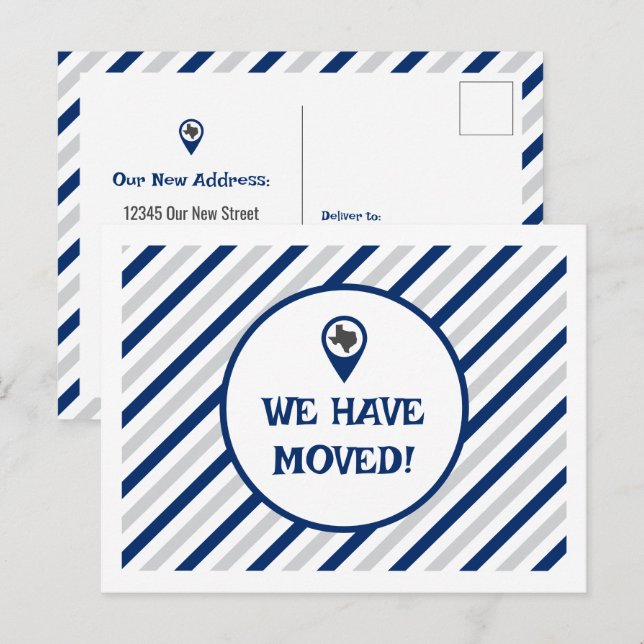 Cartão Postal Sinalizador de Estado Azul, Movimentámos Movimento (Frente/Verso)