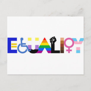 Cartão Postal Sinalizador de Igualdade Inclusiva