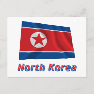 Cartão Postal Sinalizador de Onda da Coreia do Norte com Nome