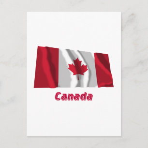 Cartão Postal Sinalizador de Onda do Canadá com Nome