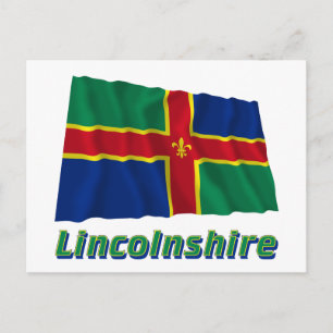 Cartão Postal Sinalizador de Onda Lincolnshire com Nome