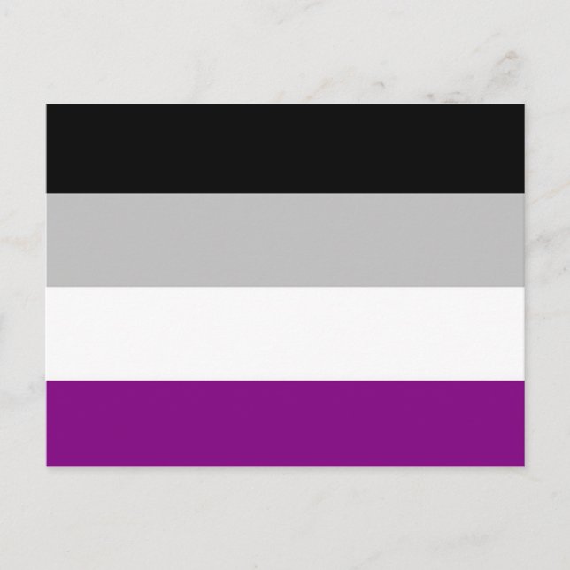 Cartão Postal Sinalizador de Orgulho Asexual (Frente)